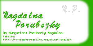 magdolna porubszky business card